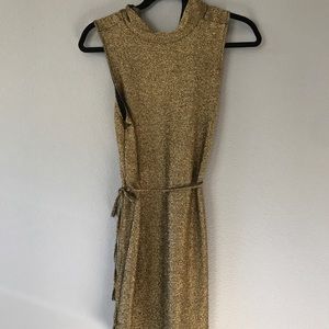 gold cocktail dress